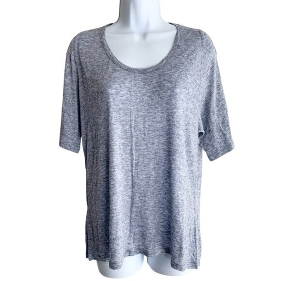 Aritzia Wilfred Free T-Shirt Heathered Oversized Marle Crew neck Short Sleeve XS - Picture 2 of 15